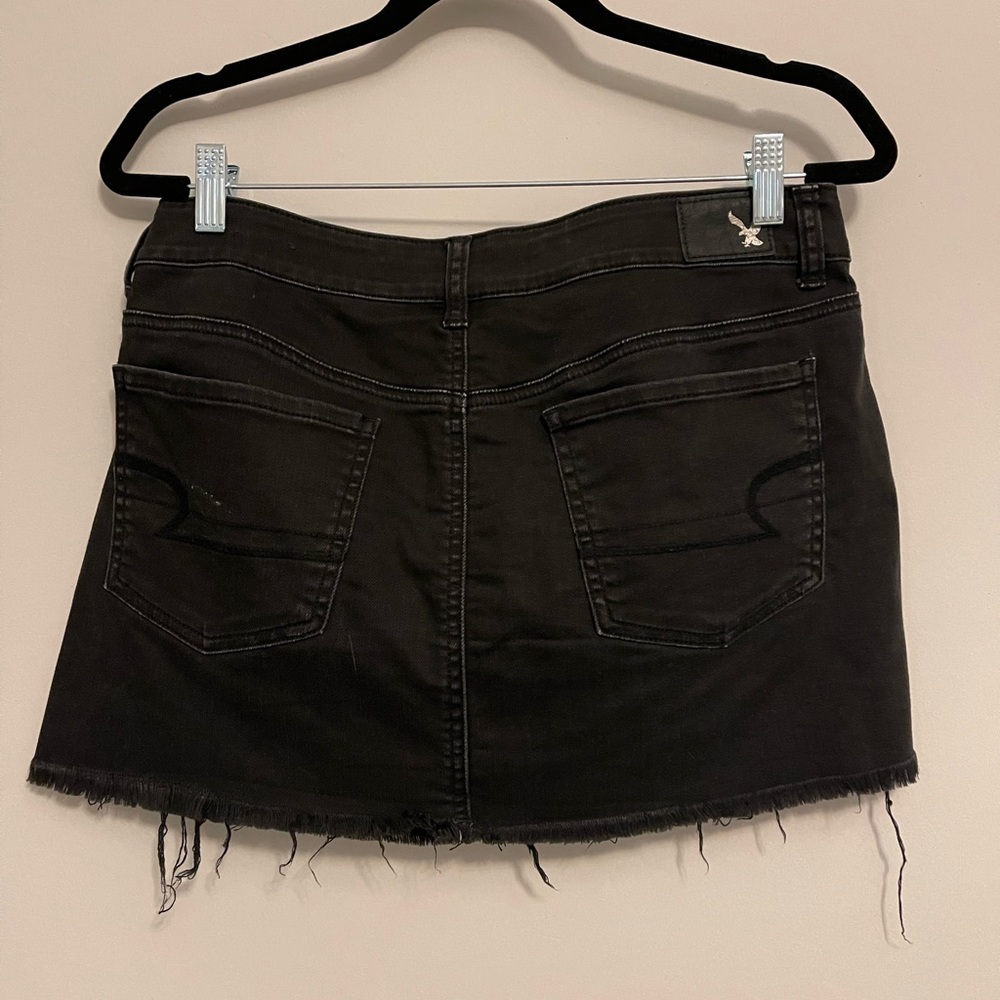 Black jean skirt